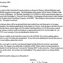 Announcements, 1999-12-02. ...