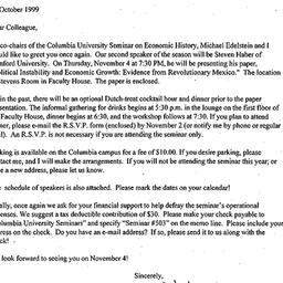 Announcements, 1999-11-04. ...
