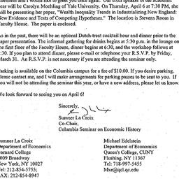 Announcements, 2000-04-06. ...