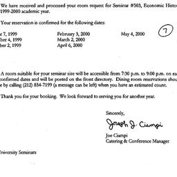 Correspondence, 2000-06-28....