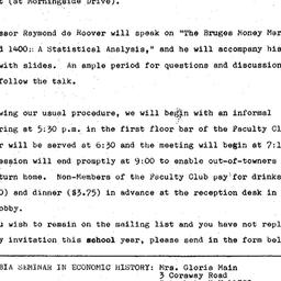 Announcements, 1971-01-11. ...