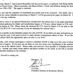 Announcements, 1996-03-07. ...