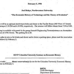 Announcements, 1998-02-05. ...