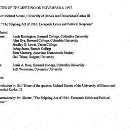 Minutes, 1997-11-06. Econom...