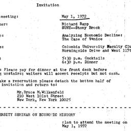 Announcements, 1972-05-01. ...