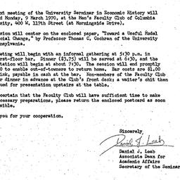 Announcements, 1970-02-23. ...