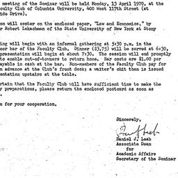 Announcements, 1970-04-13. ...