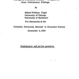 Speaker's notes, 1969-1...