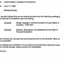 Correspondence, 1999-06-17....