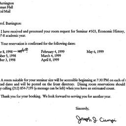 Correspondence, 1999-07-15....