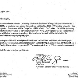 Correspondence, 1999-08-14....