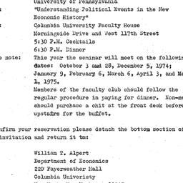 Announcements, 1974-10-03. ...