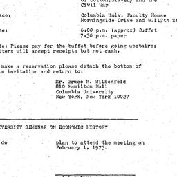 Announcements, 1973-02-01. ...
