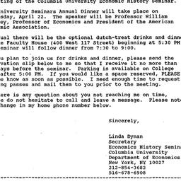 Announcements, 1992-03-10. ...