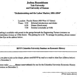Announcements, 1996-12-05. ...