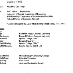 Minutes, 1996-12-05. Econom...