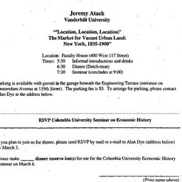 Announcements, 1997-03-06. ...