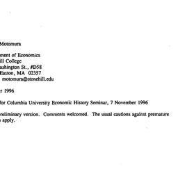 Speaker's notes, 1996-1...