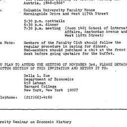 Announcements, 1977-11-03. ...