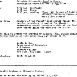 Announcements, 1978-01-12. ...