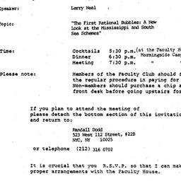 Announcements, 1984-10-04. ...