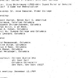 Minutes, 1989-11-14. Tradit...