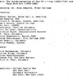 Minutes, 1989-10-10. Tradit...