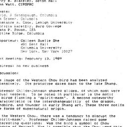 Minutes, 1989-12-12. Tradit...