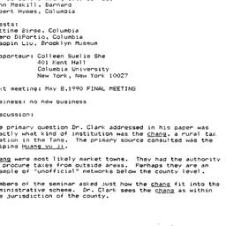 Minutes, 1990-03-13. Tradit...