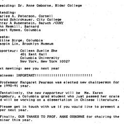 Minutes, 1990-05-08. Tradit...