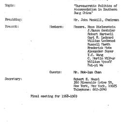 Minutes, 1969-04-15. Tradit...