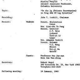 Minutes, 1968-12-10. Tradit...
