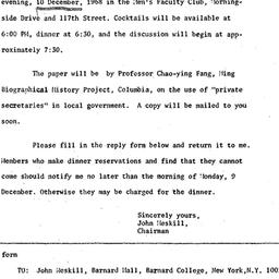 Announcements, 1968-11-25. ...