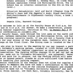 Announcements, 1994-05-10. ...