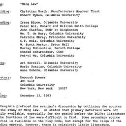 Minutes, 1983-11-15. Tradit...