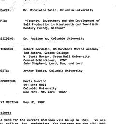 Minutes, 1987-04-14. Tradit...