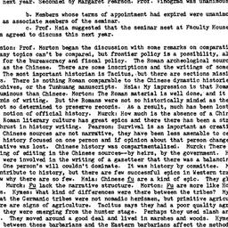 Minutes, 1981-04-21. Tradit...