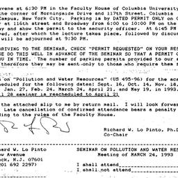 Announcements, 1993-03-03. ...