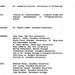 Minutes, 1989-05-09. Tradit...