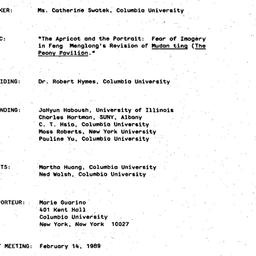 Minutes, 1988-12-13. Tradit...