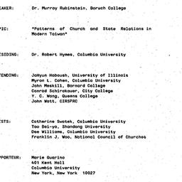 Minutes, 1988-11-15. Tradit...