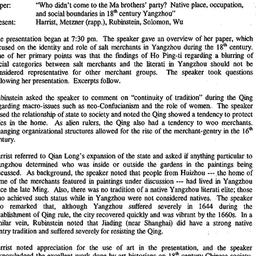 Minutes, 1999-10-12. Tradit...