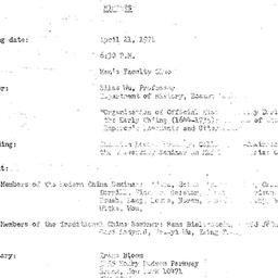 Minutes, 1971-04-21. Tradit...