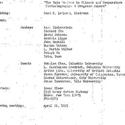 Minutes, 1971-03-23. Tradit...
