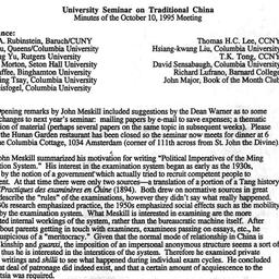 Minutes, 1995-10-10. Tradit...