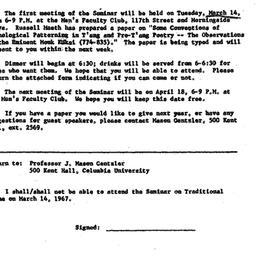 Announcements, 1967-03-14. ...