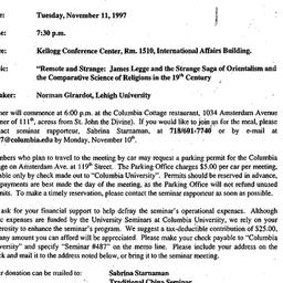 Announcements, 1997-11-11. ...