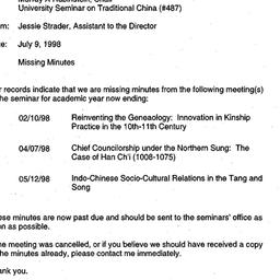 Correspondence, 1998-07-09....