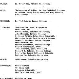 Minutes, 1987-09-08. Tradit...