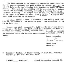 Announcements, 1972-04-05. ...